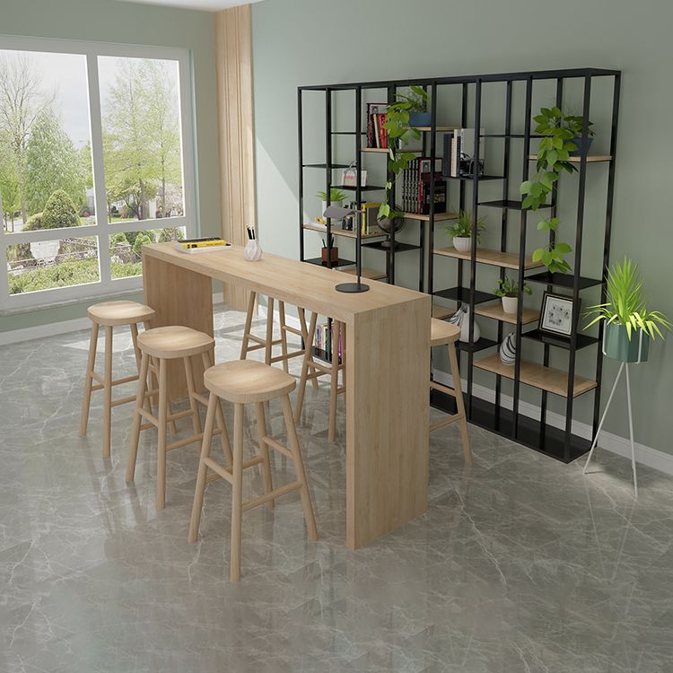 Rectangle Counter Dining Table in Log, Modern Counter Table with 41.3-inch Height