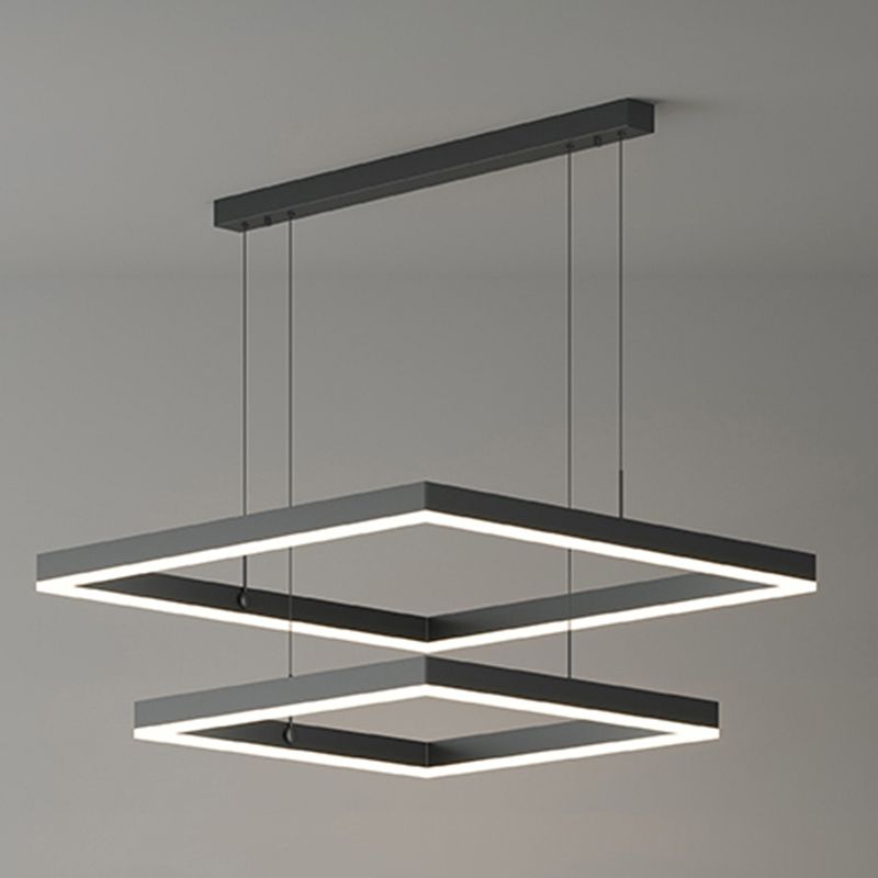 Modern Chandeliers For Dining Room Multiple Squares Chandelier Light Fixture
