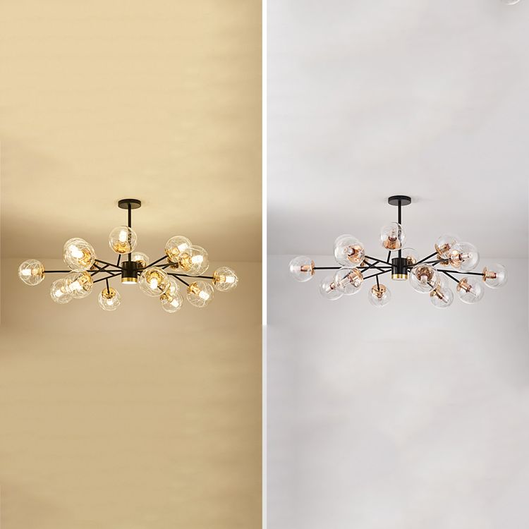 Luminaires de pendentif en verre sphérique