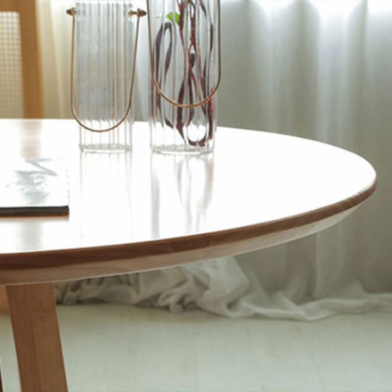 Simple Style Oval Wood Table Sled Solid Wood Base Home Table