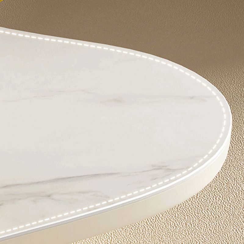 35" Wide Contemporary Cocktail Table White Single Coffee Table