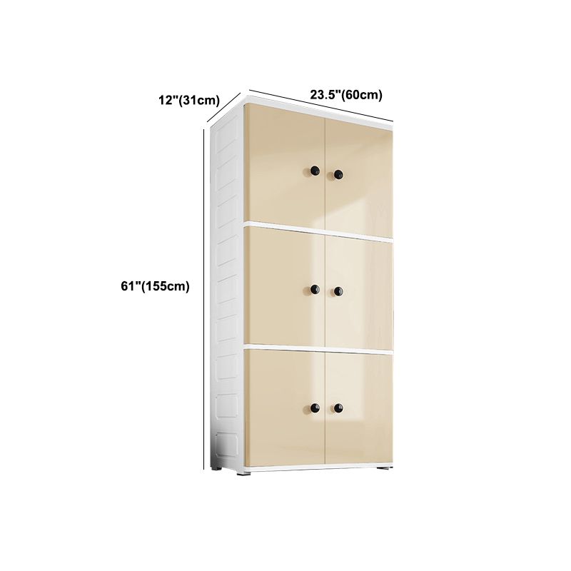 Contemporary Wardrobe Armoire Plastic Wardrobe Closet with Legs