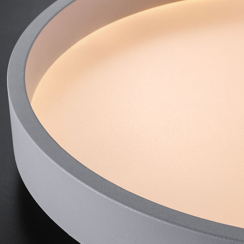 Circulaire Acrylique DEL Flush Mount in Modern Concise Style Wrought Iron Ceiling Light for Living Room