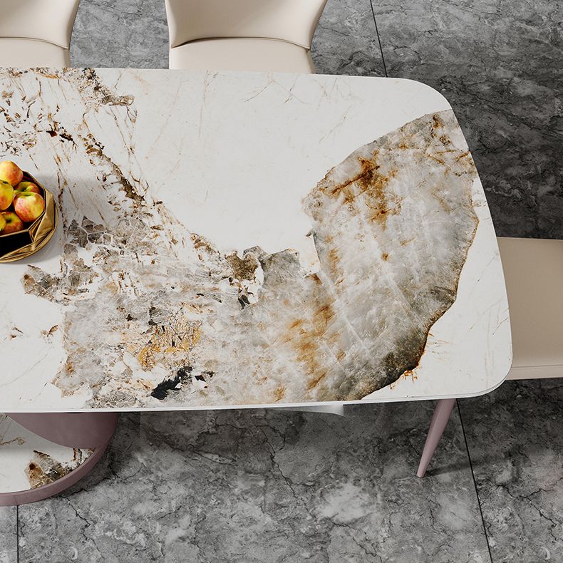 Modern Rectangle Sintered Stone Dining Table Set 1/4/6/7 Pieces Dining Set