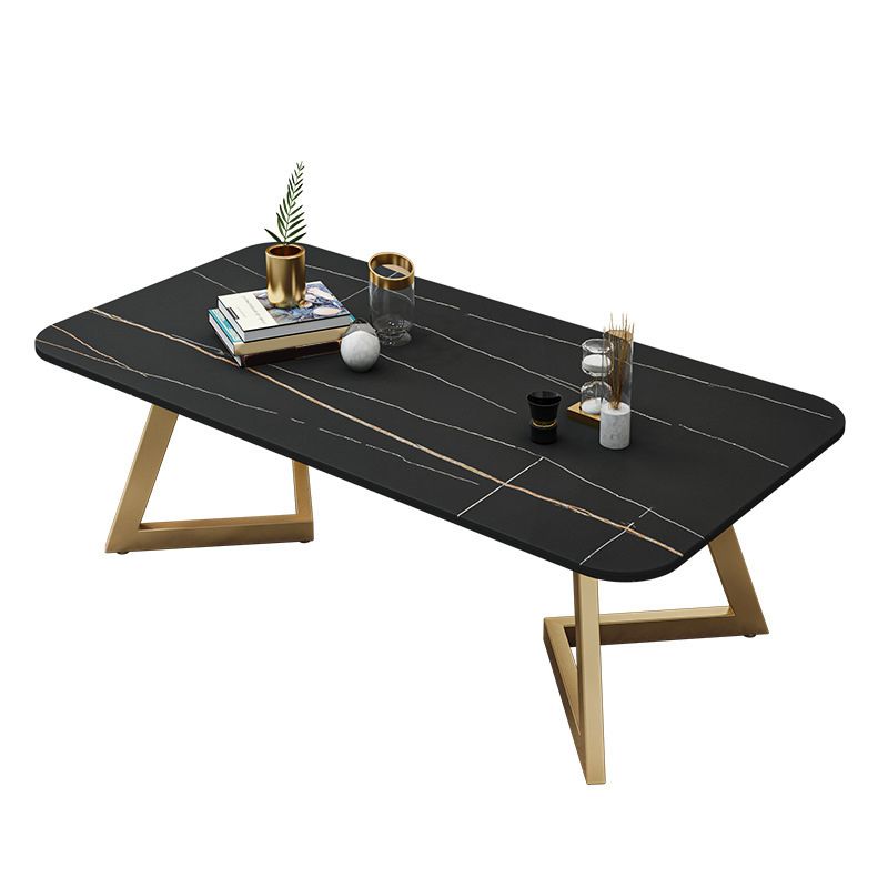 Luxurious Rectangular Slate Top Coffee Cocktail Table - 17.7" H