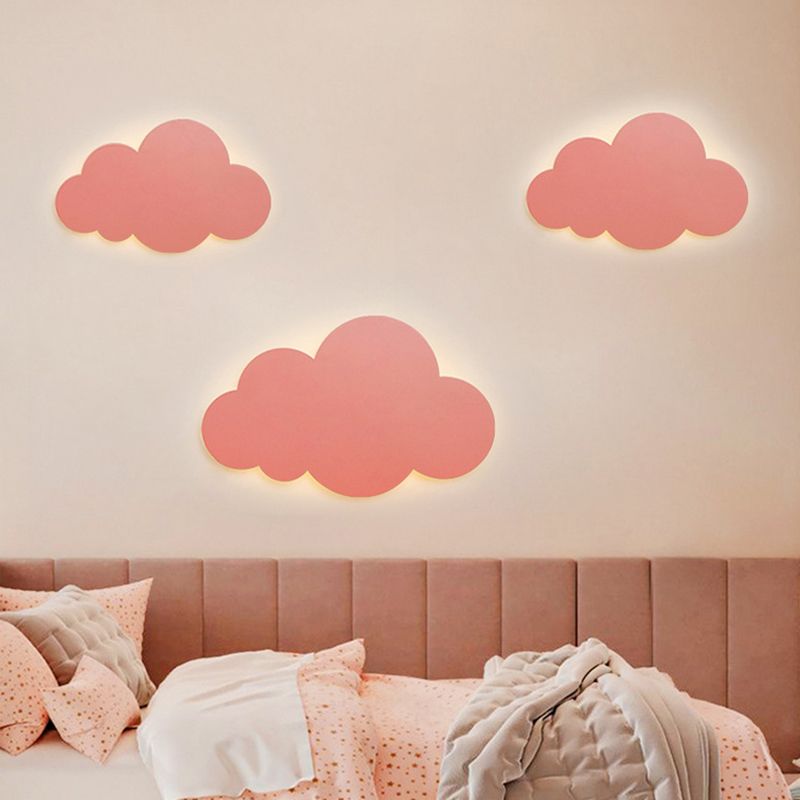 Cloud Shape Macaroon Wall Light Sconce Colorful Acrylic Shade Wall Lamp for Bedroom