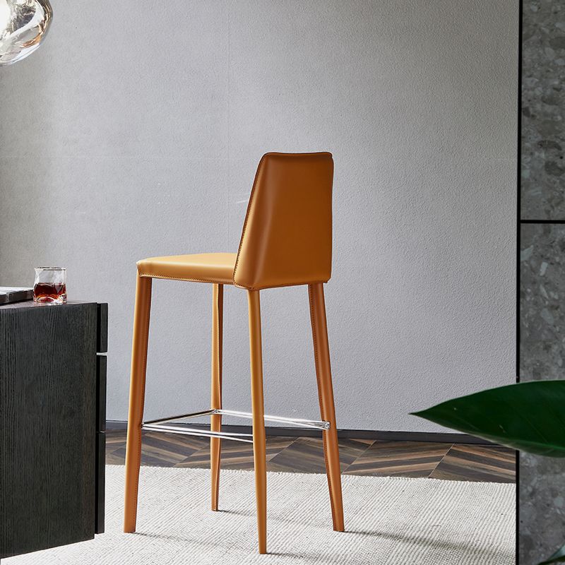 Modern Style Metal Barstool Low Back Counter Bar Stool for Kitchen