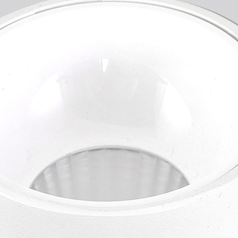 Lámpara de techo LED con forma de cilindro, montaje empotrado de 1 luz de aluminio moderno para dormitorio