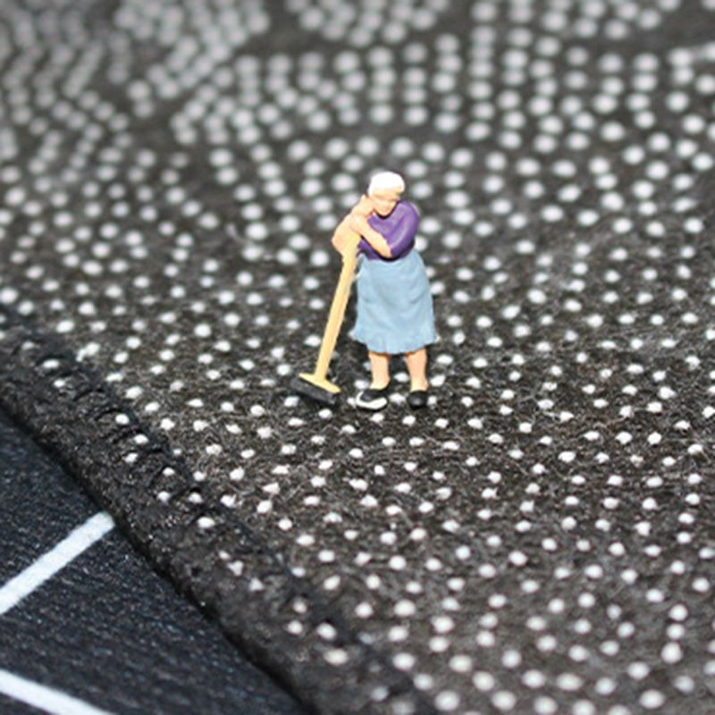 Light Gray Modern Rug Polyester Streak Rug Washable Rug for Drawing Room