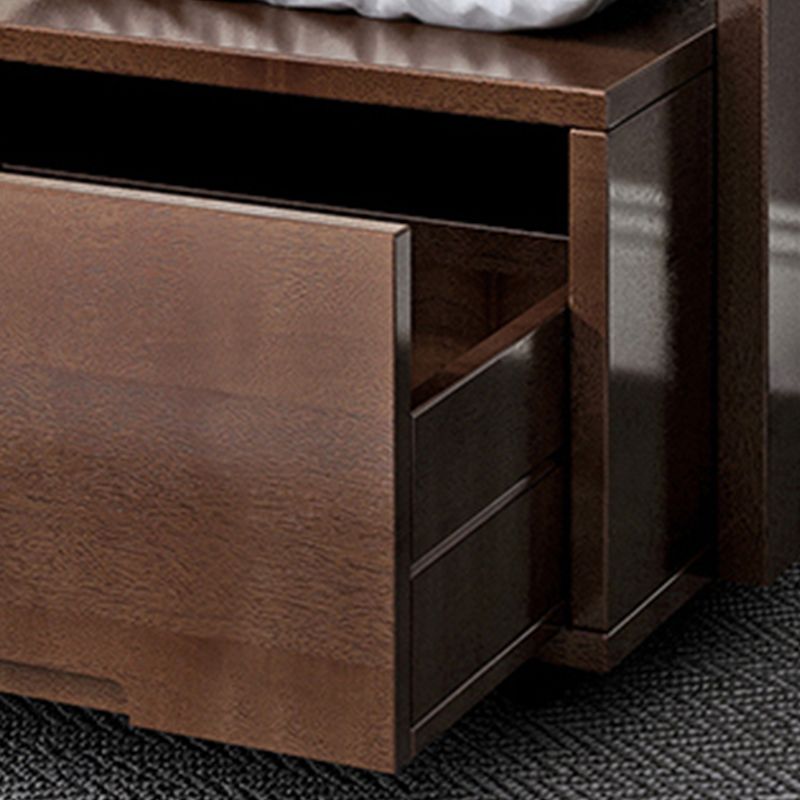 Bedroom Wooden Wardrobe Armoire Modern Movable Armoire with Drawers