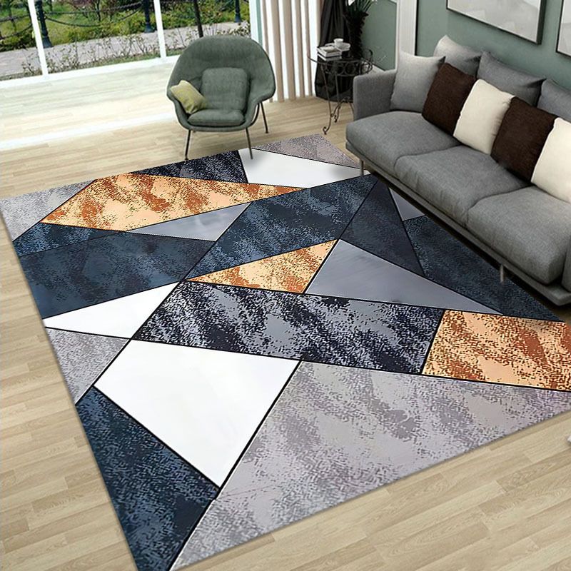 White Modern Carpet Polyester Circle Area Carpet Non-Slip Backing Carpet for Home Decor