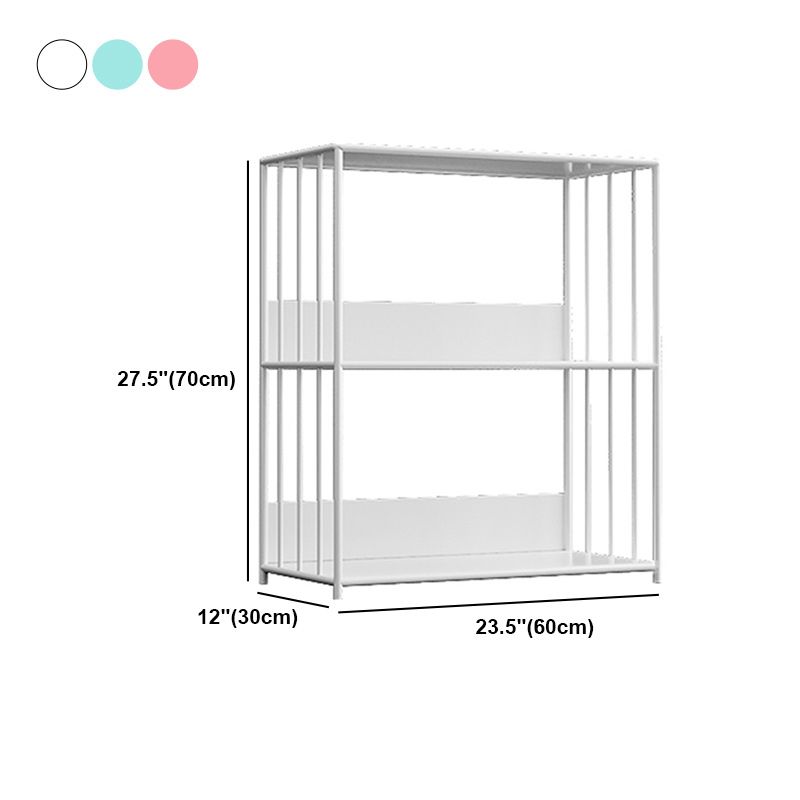Scandinavian Open Back Bookshelf Metal Shelf Bookcase for Study Room