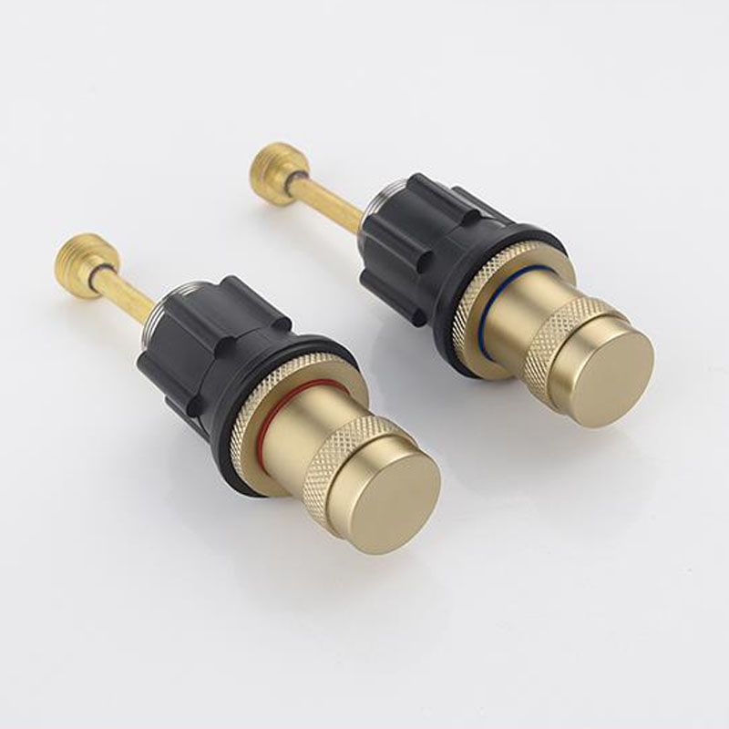 Modern Brass Tub Faucet with 2 Handles Deck Mount Bathroom Faucet