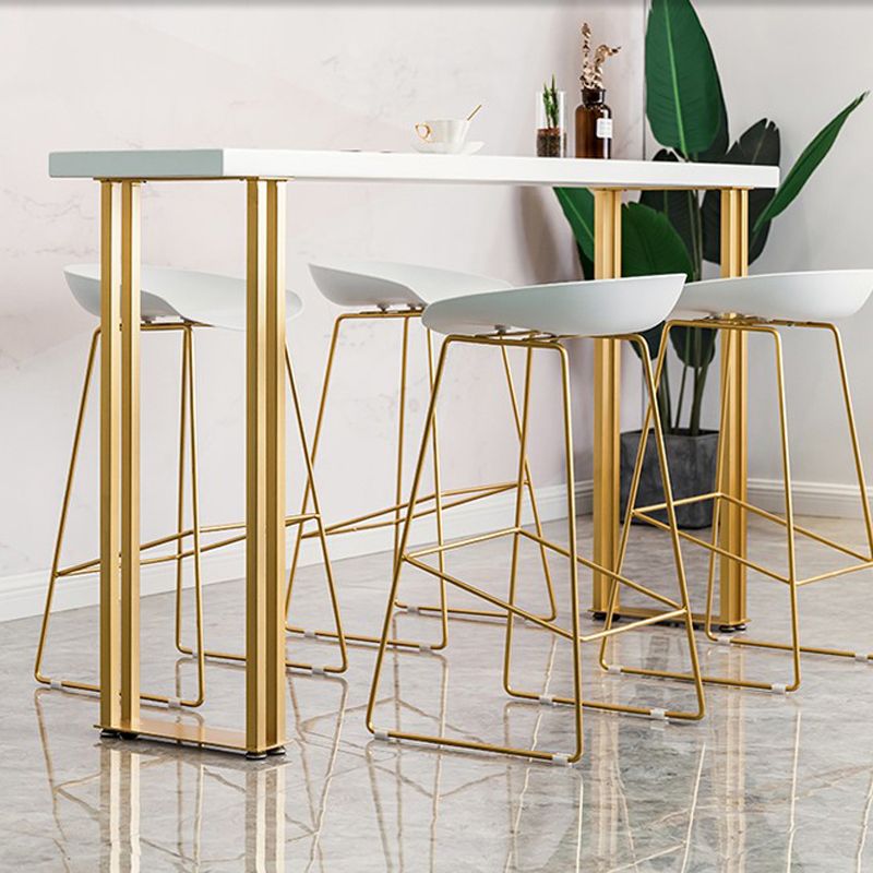 Walnut Solid Wood Bar Table Set 1/2/3/5 Pcs Glam Bar Table and Stools