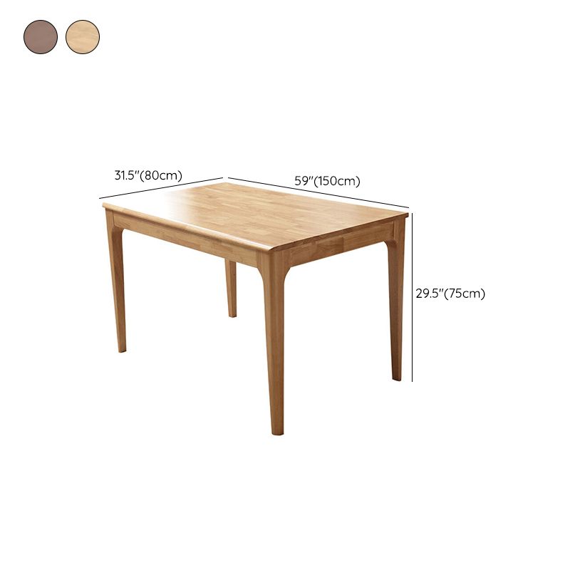 4 Legs Dining Room Table Solid Wood Dining Table for Dining Room