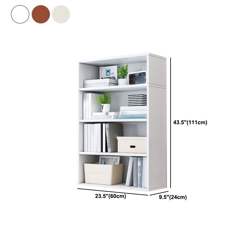 Closed Back Modern Style Bookshelf Wood Bookcase for Study Room