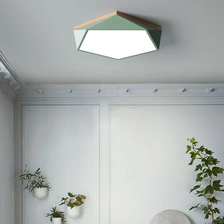 Lampe LED moderne Macaron encastré Pentagone pour salon chambre à coucher