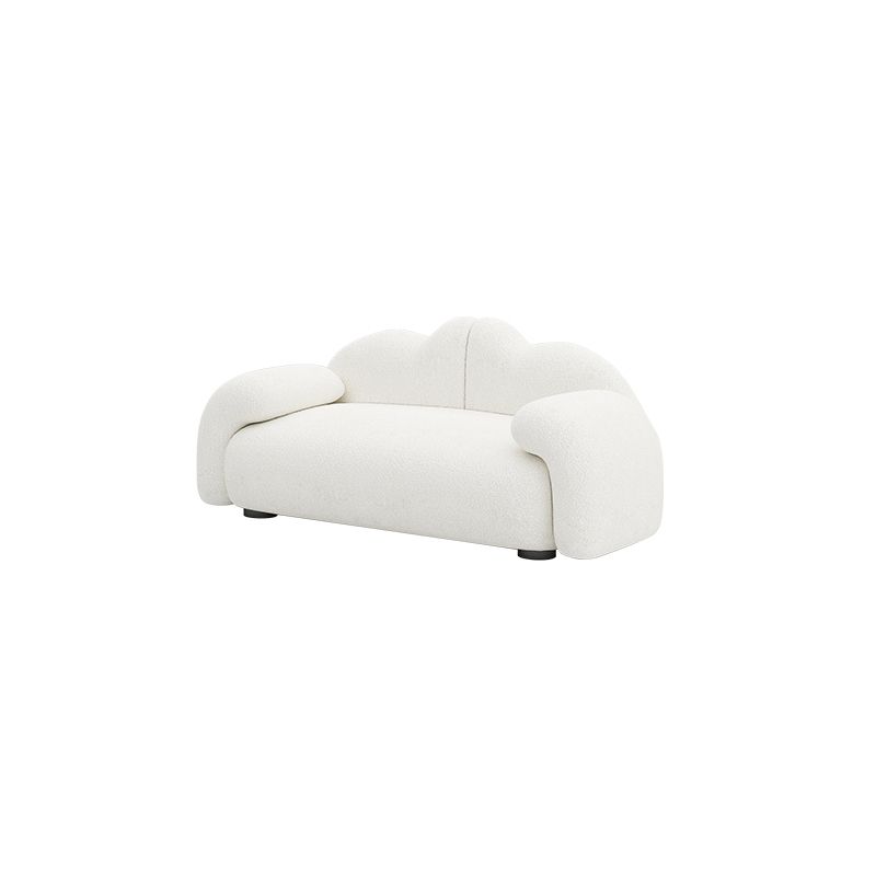 32.38" D Wool Sofa Modernism Pillow Top Arm Seating in White
