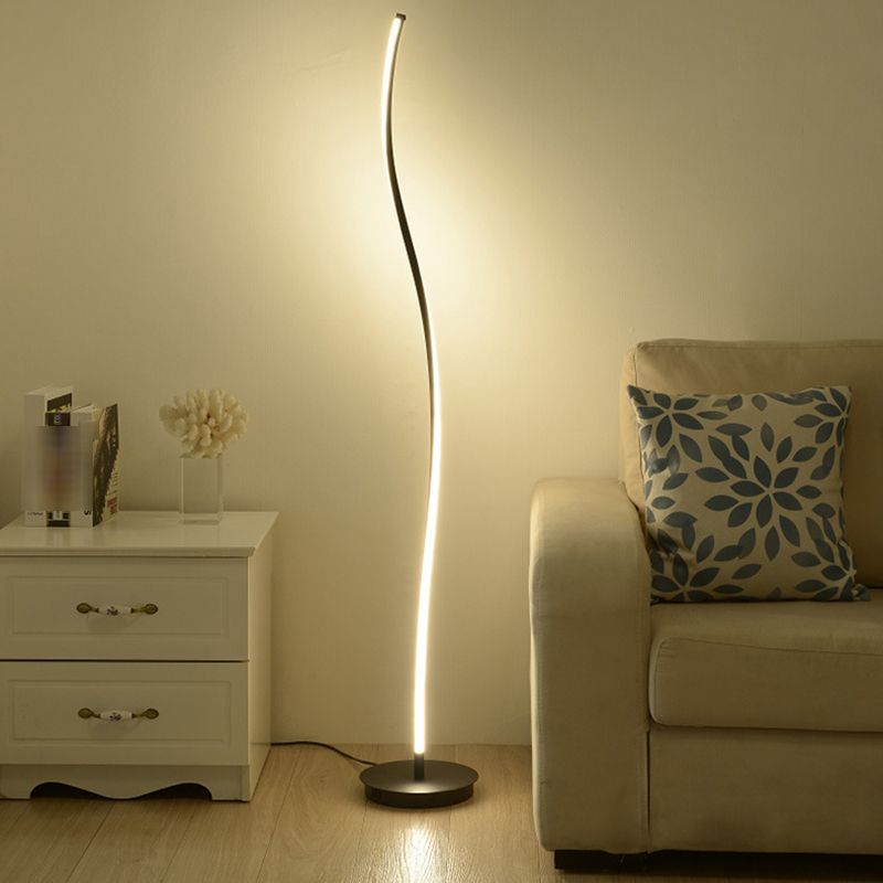 Twist Metal Floor Light Modern Style 1 Light Floor Light Fixtures