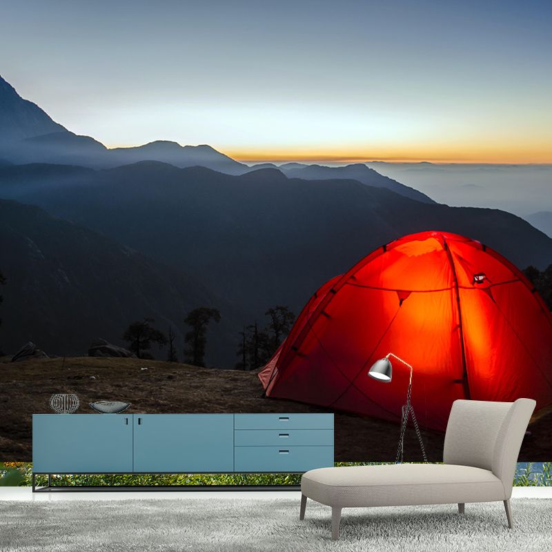 Photography Mountain Wall Mural Bedroom Contemporary Stain Resistant Wallpaper