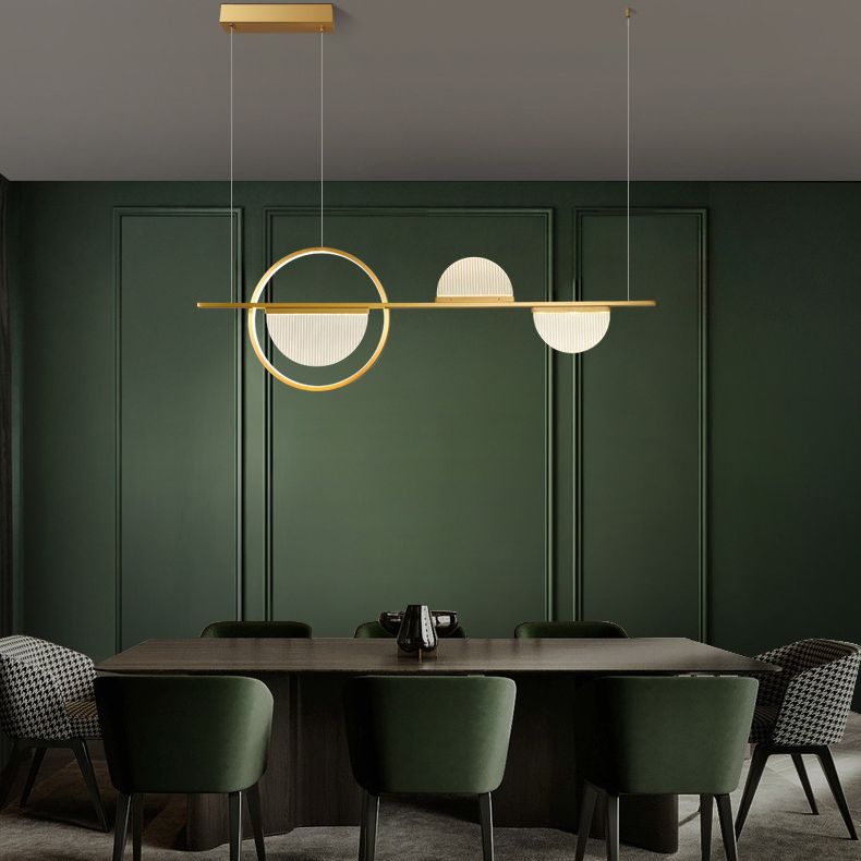 Semicerchio grande cucina a ciondolo luci a ciondolo acrilico moderno luce isola per ristorante