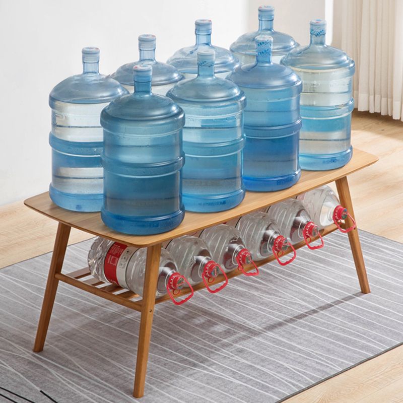 4 Legs Coffee Table Rectangular Single Coffee Table with Shelf