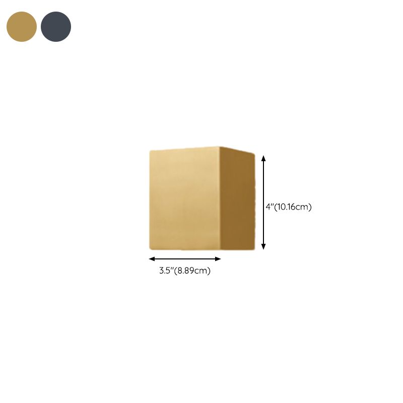 2-Light Rectangular Wall Sconce Light Modern Metal Wall Sconce Lighting