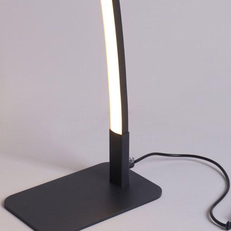 Linear Table Lamps Contemporary Metal Night Table Lamps with Acrylic Shade for Study Room