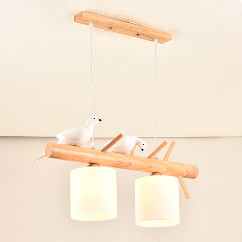 Modern Chandelier Pedants White Glass Chandelier Lights for Dining Room