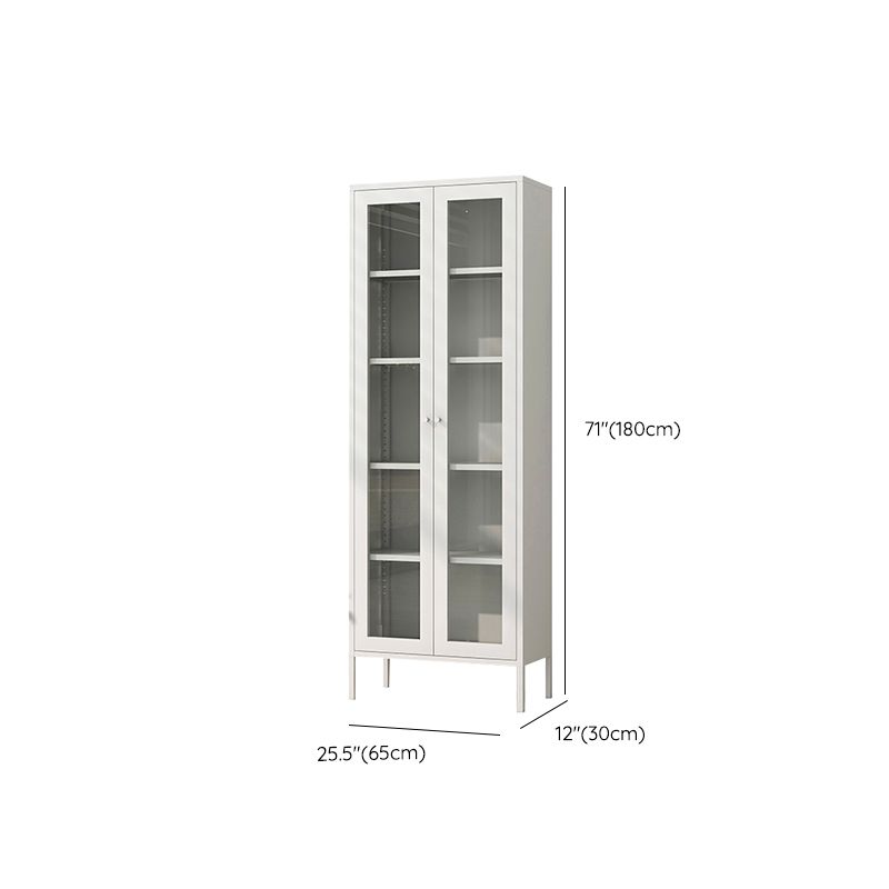 Modern Closed Back Vertical Bookshelf Metal Bookcase for Office