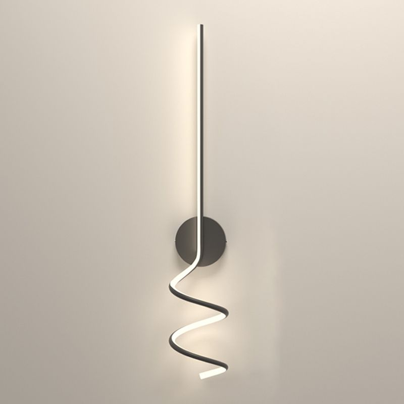Modern Style Linear Shape Wall Sconce Metal 1 Light Wall Lighting for Living Room
