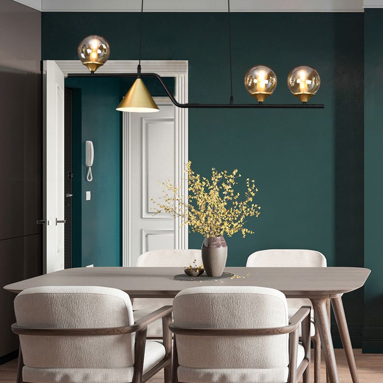 Modern Island Lighting Linear Clear Glass Kroonluchter Licht armatuur voor eetkamer