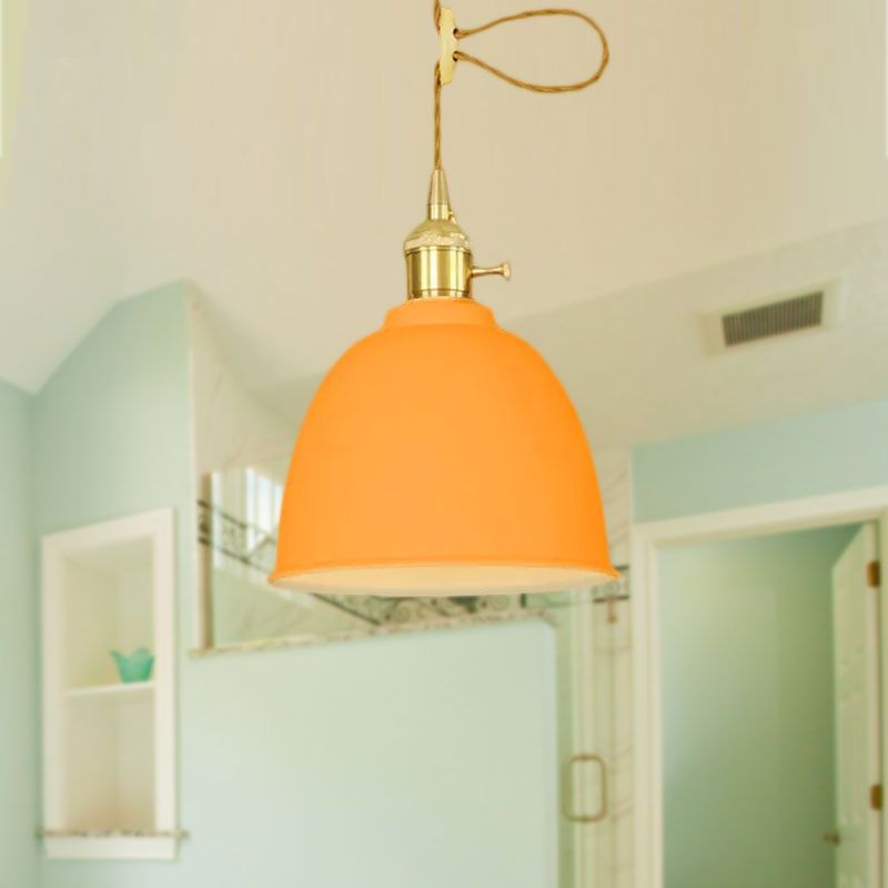 1 licht koepelophangend plafondlicht industriële stijl zwart/grijs/witte metalen hanglamp met verstelbare koord