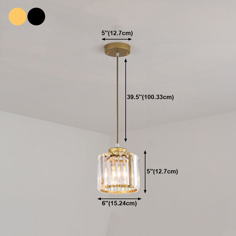 Modern Style Geometry Shape Hanging Lights Crystal Hanging Light Fixtures