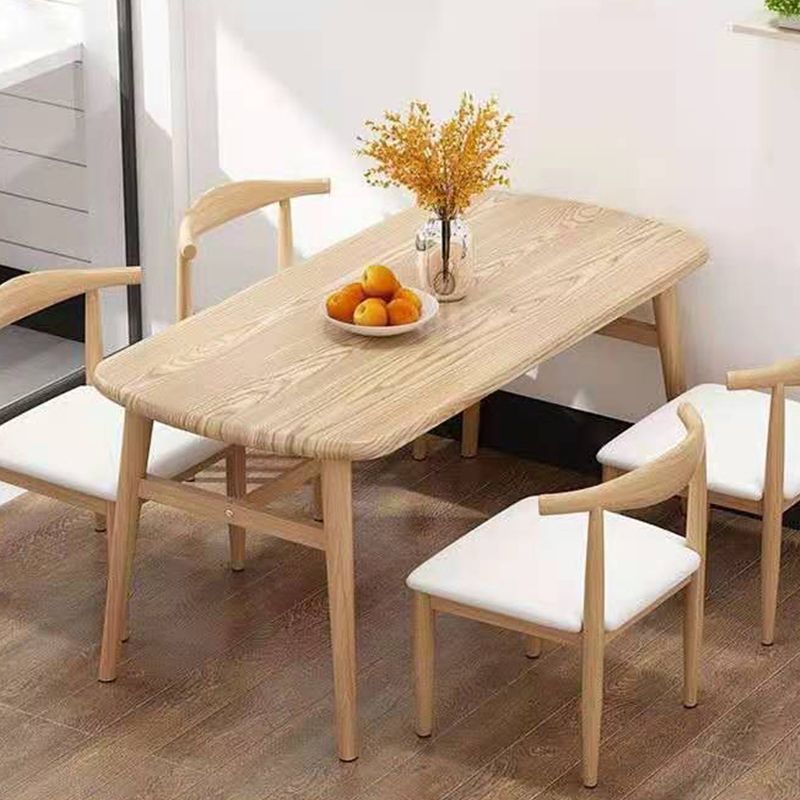Modern Style Wood Dining Table 4 Legs Dining Table for Dining Room