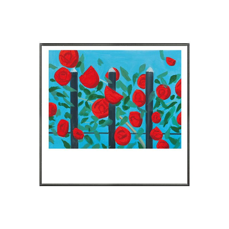 Décoration murale à motif de fleurs de couleur pastel, impression sur toile texturée rustique pour salle de jeux