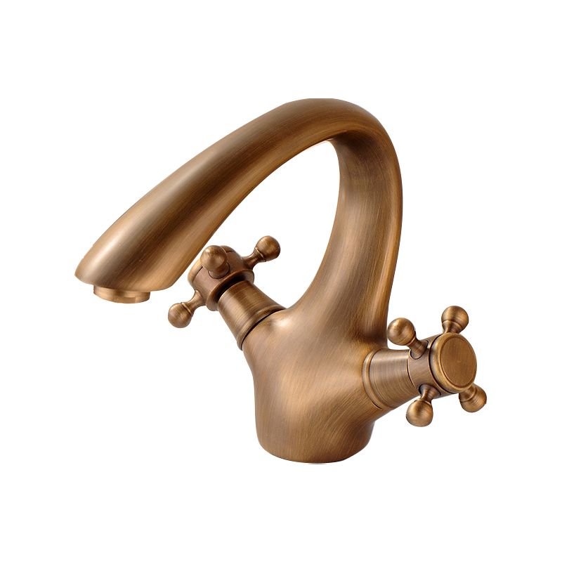 Glam Centerset Faucet 1 Hole Sink Faucet with 2 Cross Handles
