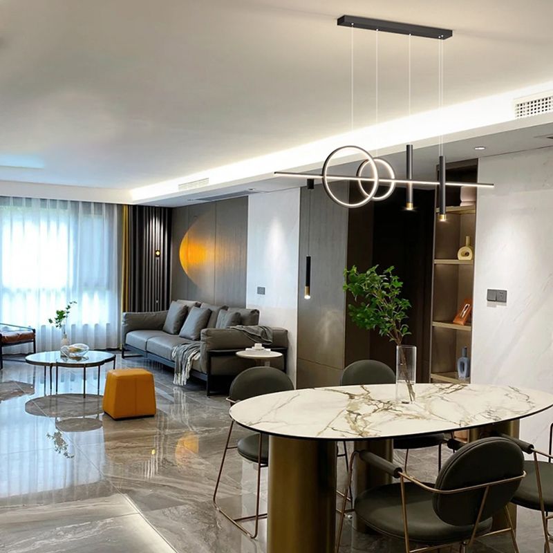 Modern Hanging Ceiling Light 5 Light Island Ceiling Light for Living Room