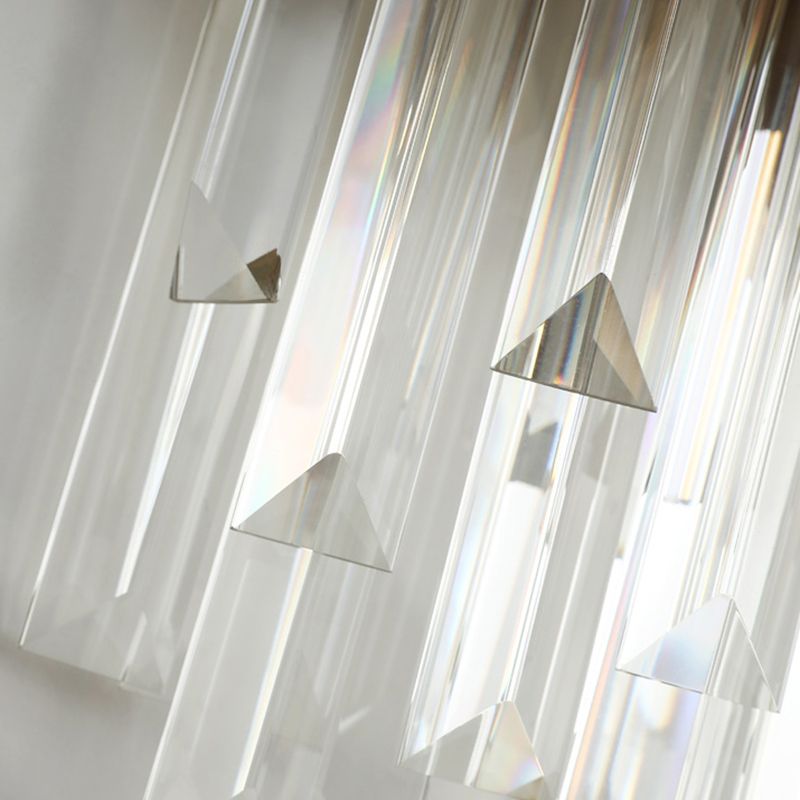 Crystal Prism Wall Mount Light moderniste 2 têtes Éclairage mural en laiton pour chambre à coucher
