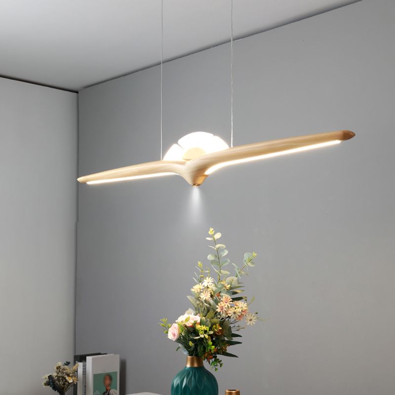 Wooden Hanging Island Lights Modern White Shade Island Lighting Ideas