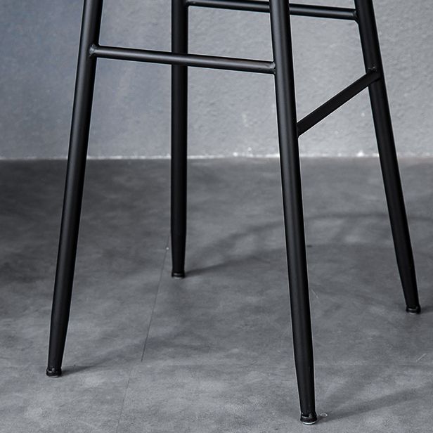 Modern Metal Upholstered Bar Stool Bristol Barstool with Iron Legs and Cushion