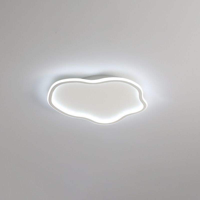 1-Light Waves Flush Ceiling Light Fixtures Modern Style Acrylic Flush Mount Lighting