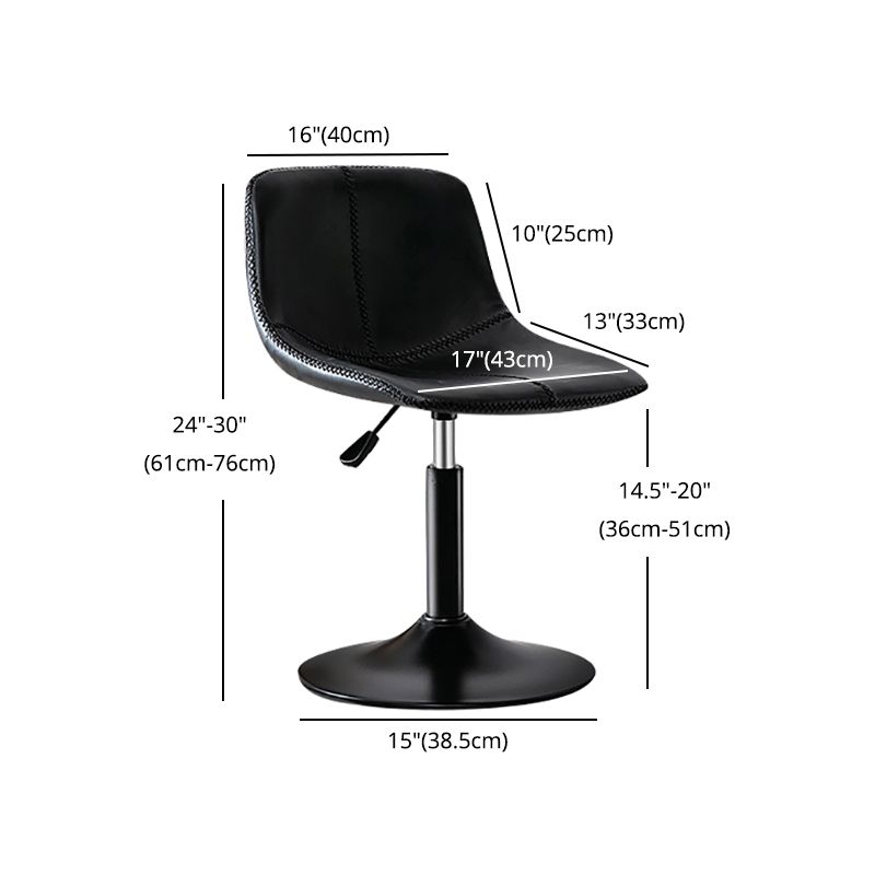 Tabouret de bar d'étude en acier de tabouret de comptoir de dossier rotatif moderne avec le coussin en cuir