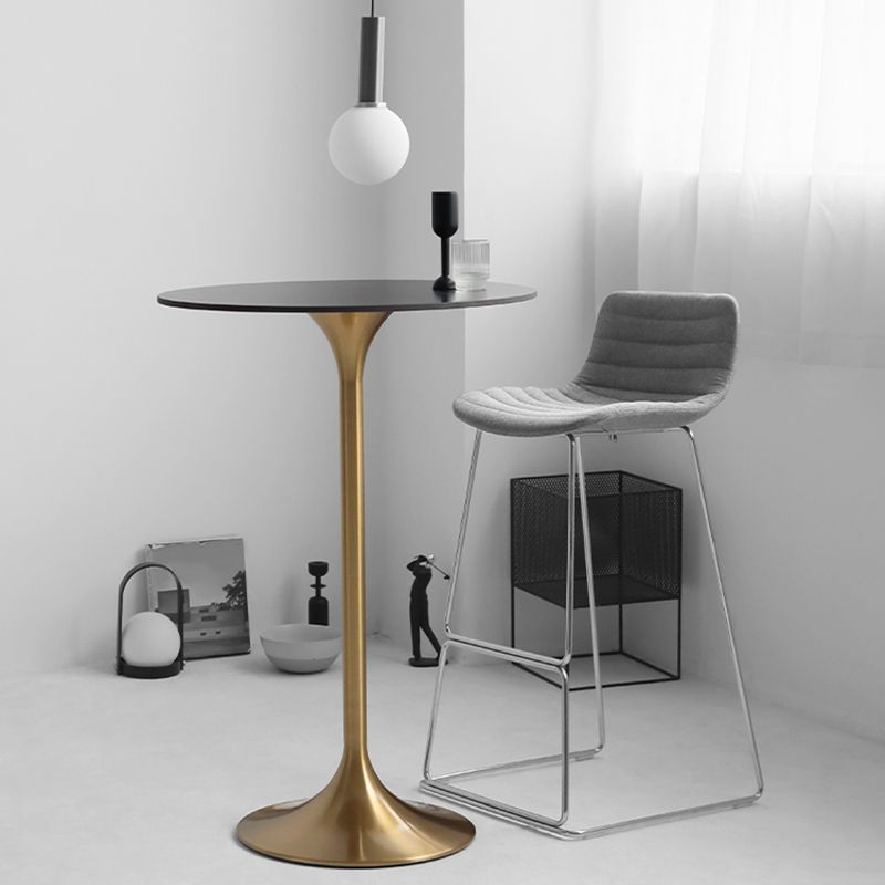 41.3"H Bar Dining Table Pedestal Sintered Stone Bar Height Cocktail Table