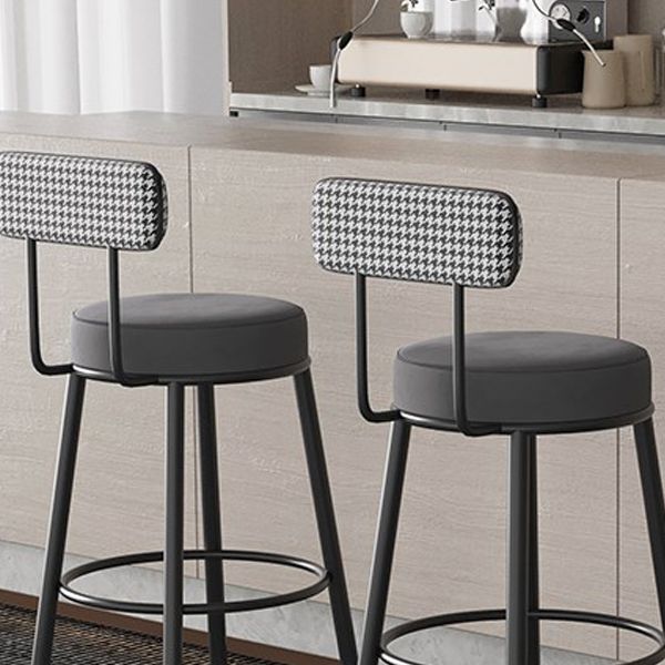 Industrial Footrest Counter Stool Low Back Armless Bar Chair