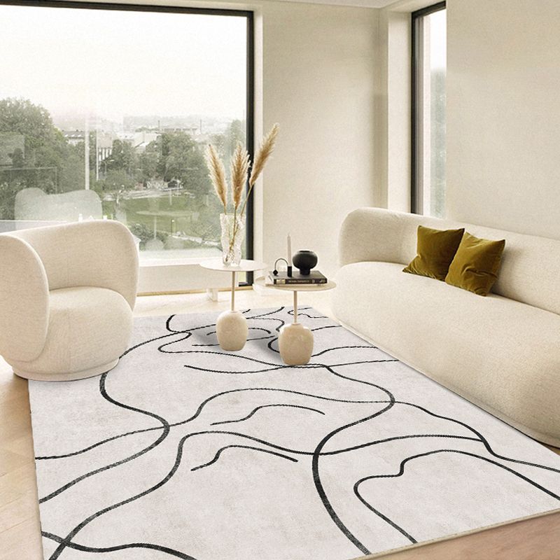 Oranje streep patroon tapijt modern polyester gebied tapijt anti-slip gemakkelijke tapijt tapijt voor woningdecoratie