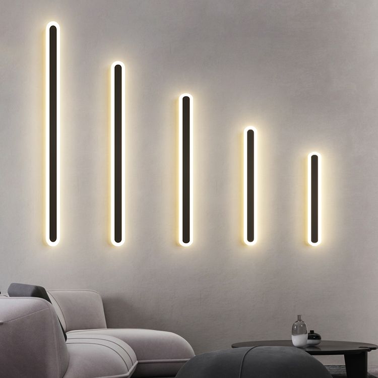 Linear Shape Metal Wall Light Modern 1 Light Wall Mount Light