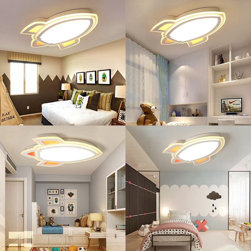 Spielzimmer Raumschiff Decke Licht Acryl Modern White Flush Mount Licht