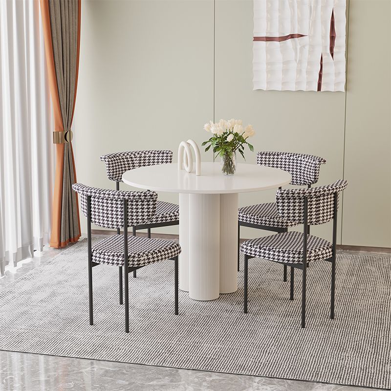 Modern Upholstered Side Chair Open Back Dining Room Chair for Indoor