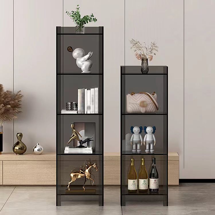 Scandinavian Style Shelf Bookcase Acrylic Closed Back Bookshelf for Home Office